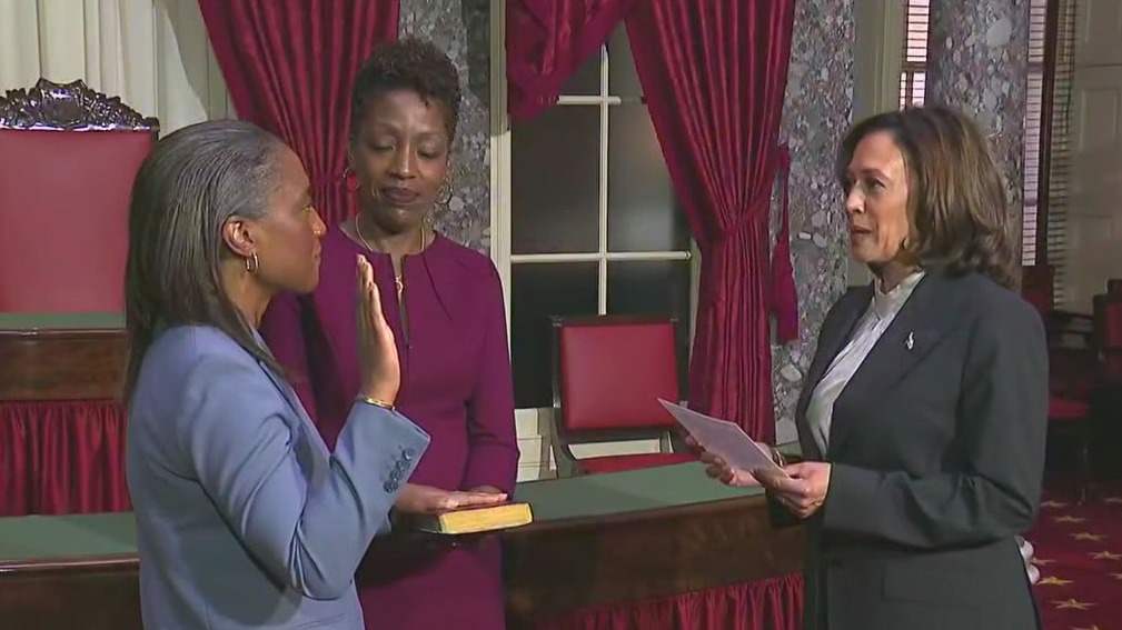 Laphonza Butler sworn into US Senate